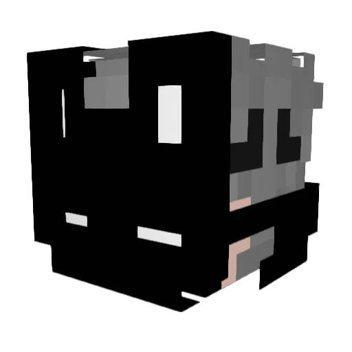 BallsAreSoft Minecraft avatar head, 3D render