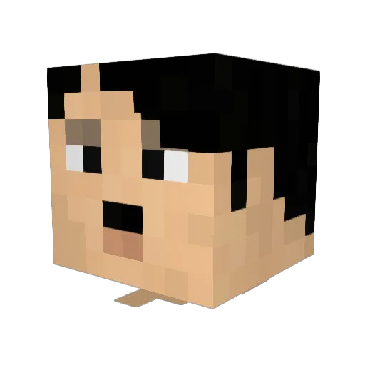 BallsD Minecraft avatar head, 3D render