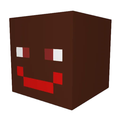 BallsInMyAss Minecraft avatar head, 3D render