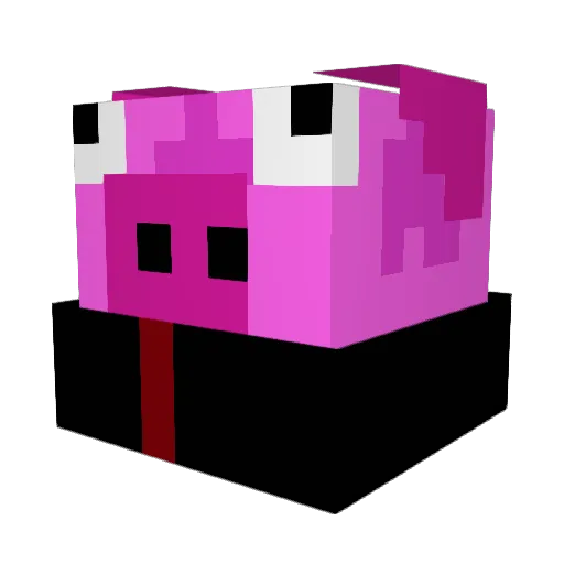 Balls______ Minecraft avatar head, 3D render