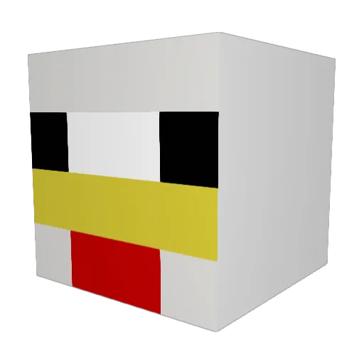 Ballups Minecraft avatar head, 3D render