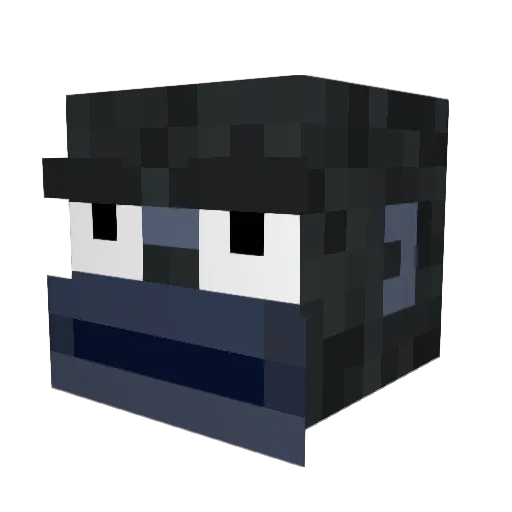 Ballus Minecraft avatar head, 3D render