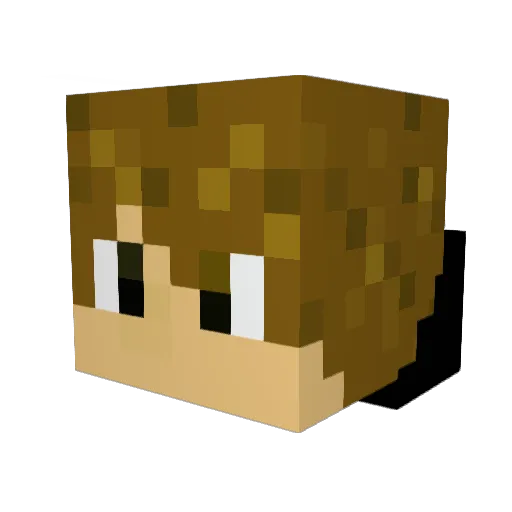 Balmark Minecraft avatar head, 3D render