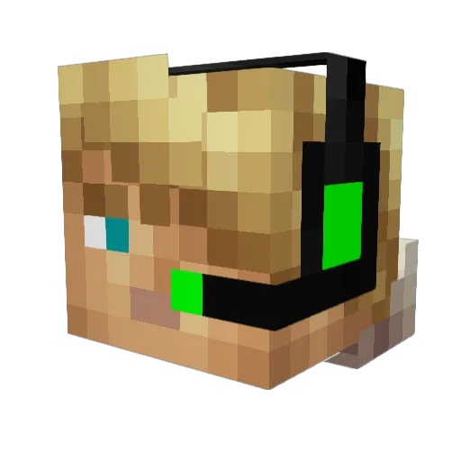 BalmerLP Minecraft avatar head, 3D render