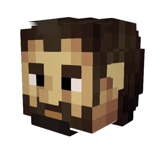 Balmouba Minecraft avatar head, 3D render