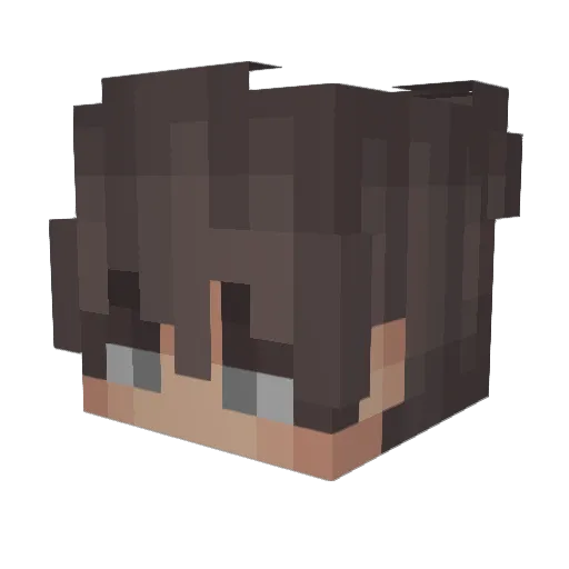 Baloher Minecraft avatar head, 3D render