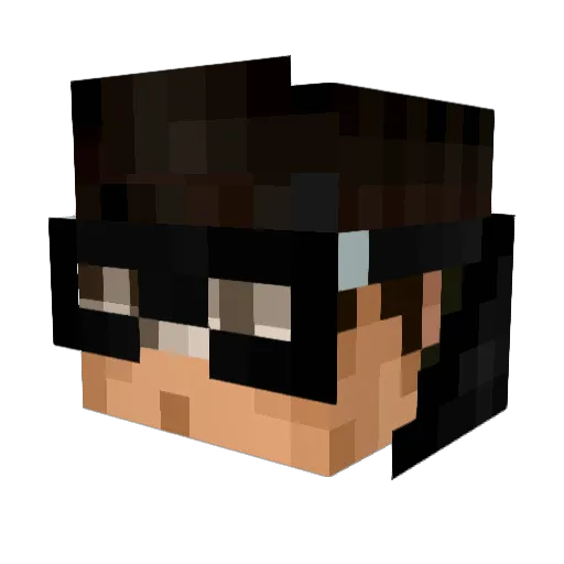 Balonfox Minecraft avatar head, 3D render