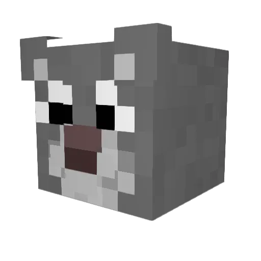 BaloooBear Minecraft avatar head, 3D render