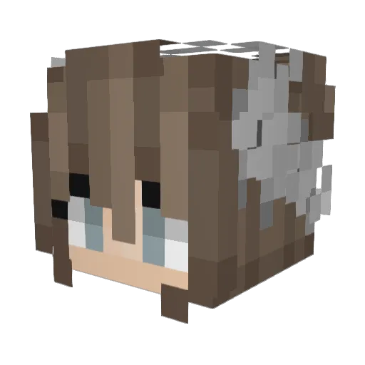 Balope Minecraft avatar head, 3D render