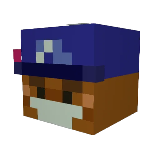 Balou073 Minecraft avatar head, 3D render