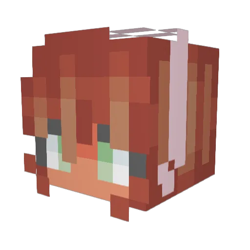 BalsaWooodBones Minecraft avatar head, 3D render
