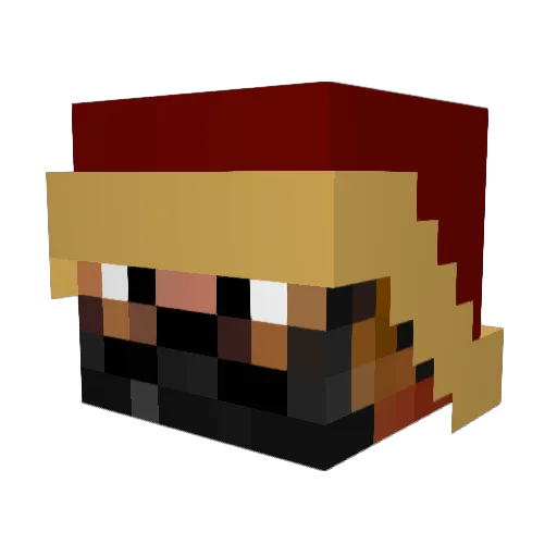 Balsond Minecraft avatar head, 3D render