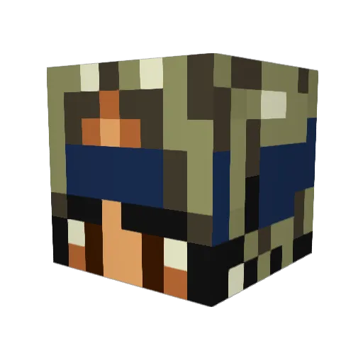 Balsty Minecraft avatar head, 3D render