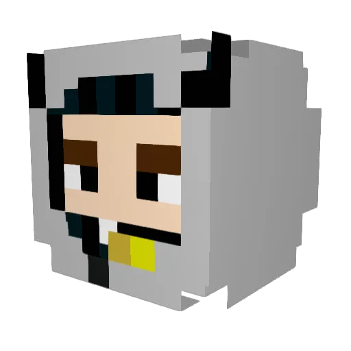 Baltagu Minecraft avatar head, 3D render