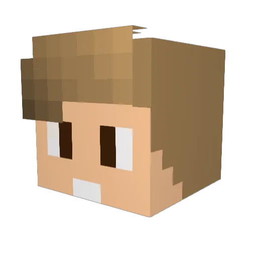 Baltaze Minecraft avatar head, 3D render