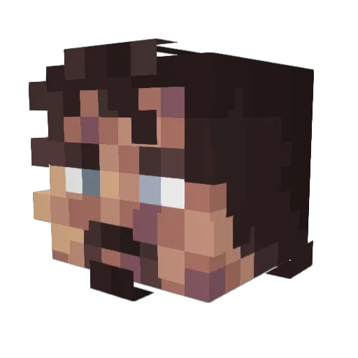 Baltigoa Minecraft avatar head, 3D render