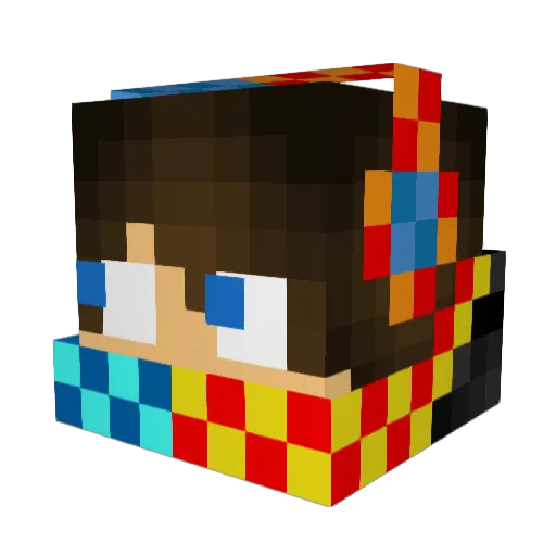 Balu4life Minecraft avatar head, 3D render