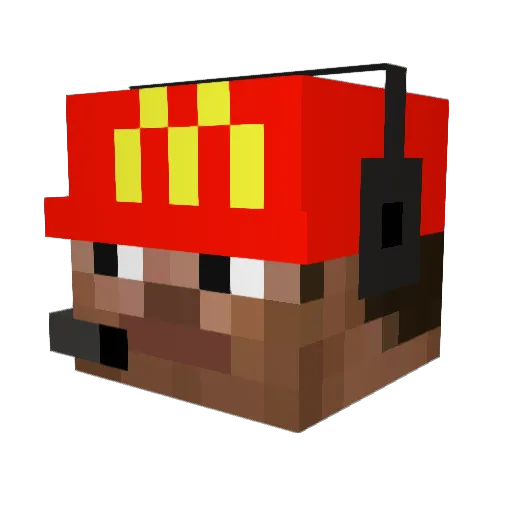 Baluncjusz Minecraft avatar head, 3D render