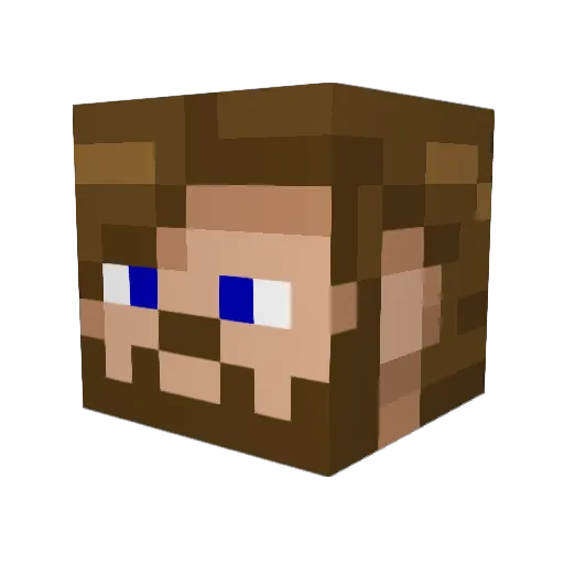 Balurane Minecraft avatar head, 3D render