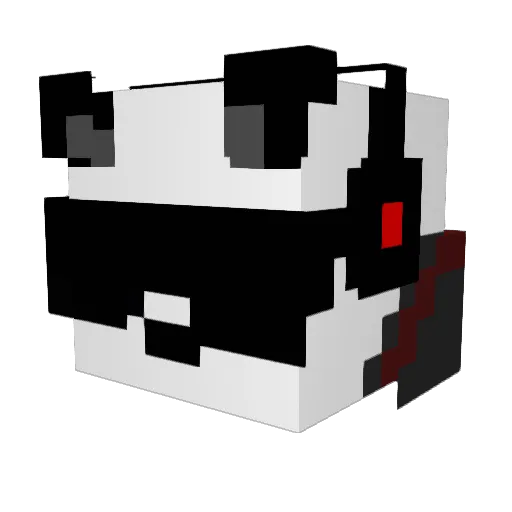 Baluu44 Minecraft avatar head, 3D render