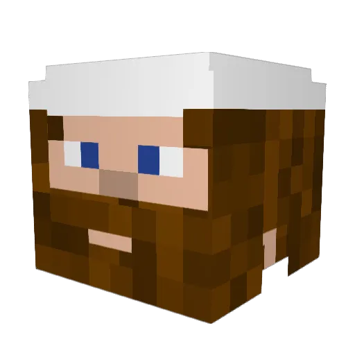 Balwas Minecraft avatar head, 3D render