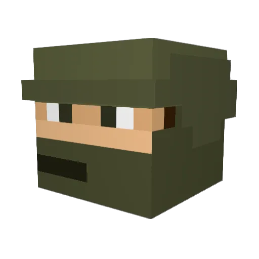 Balya Minecraft avatar head, 3D render