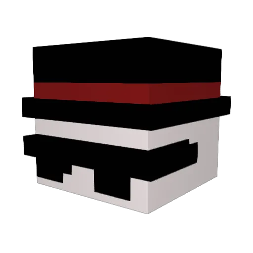 Balzee Minecraft avatar head, 3D render