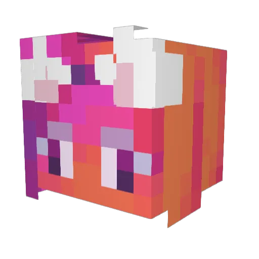 BamBaeYoh Minecraft avatar head, 3D render