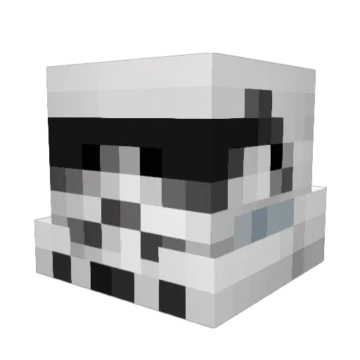 BamBamBananaman Minecraft avatar head, 3D render