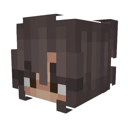BamBamGG Minecraft avatar head, 3D render