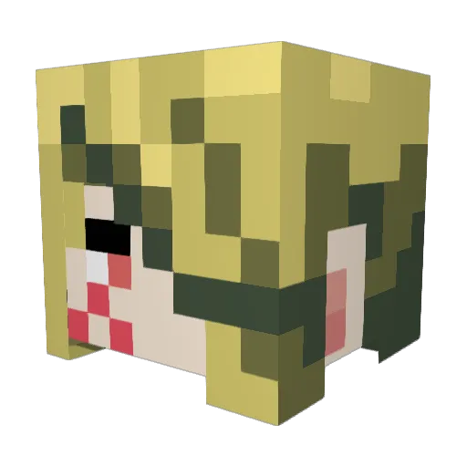 BamHur Minecraft avatar head, 3D render