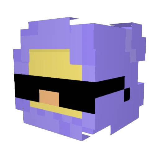 Bam_ Minecraft avatar head, 3D render