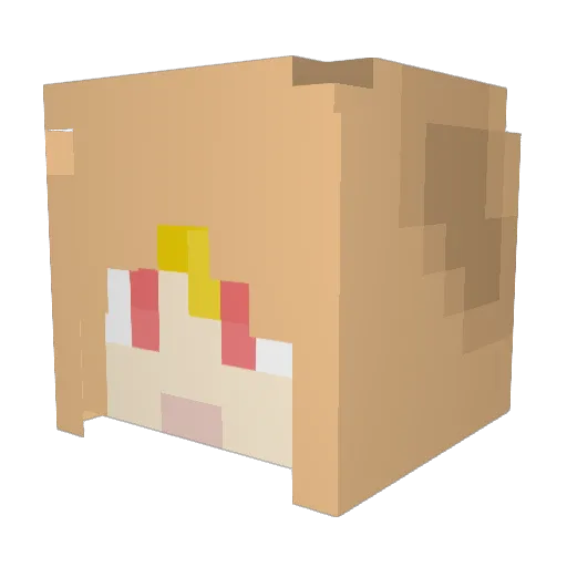 Bamb_1 Minecraft avatar head, 3D render