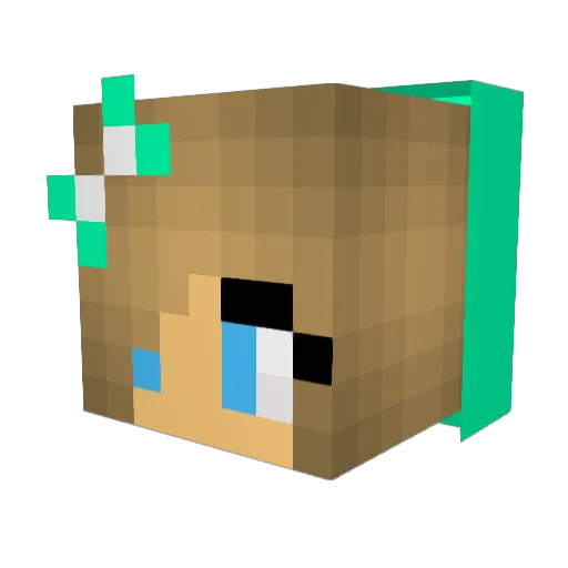 Bambi266 Minecraft avatar head, 3D render