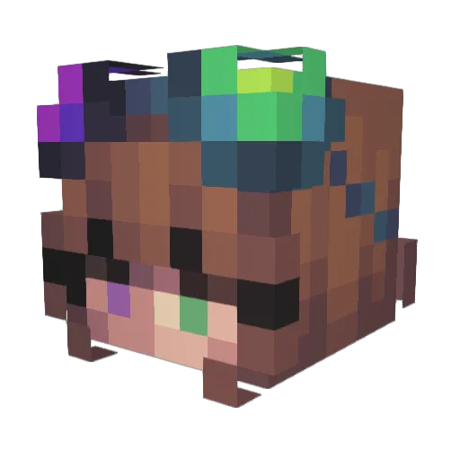 Bambi2704 Minecraft avatar head, 3D render