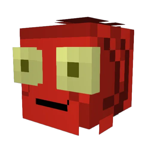 BambiBongo Minecraft avatar head, 3D render