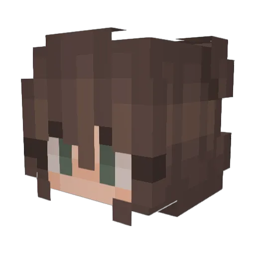 BambiChi Minecraft avatar head, 3D render