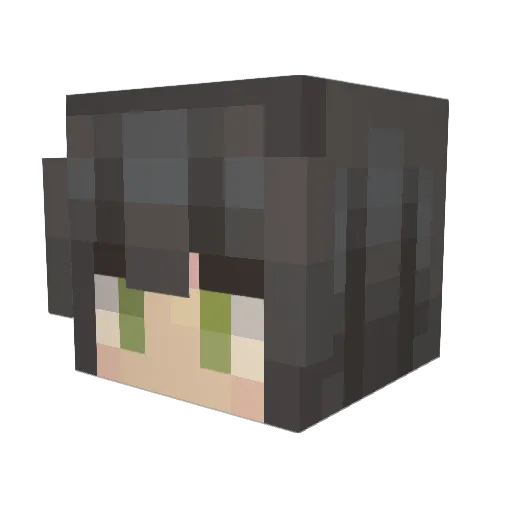BambiPlatinum Minecraft avatar head, 3D render