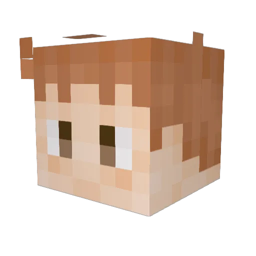 BambiWolf Minecraft avatar head, 3D render