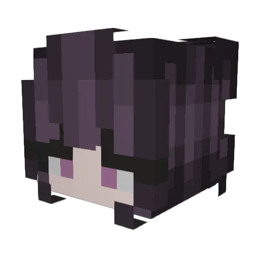 BambiXx Minecraft avatar head, 3D render