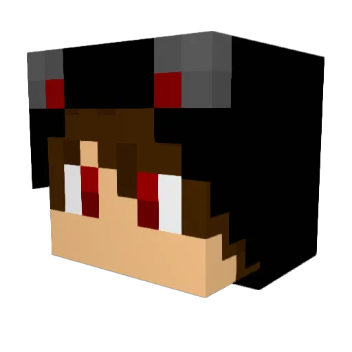 Bambi_sama Minecraft avatar head, 3D render