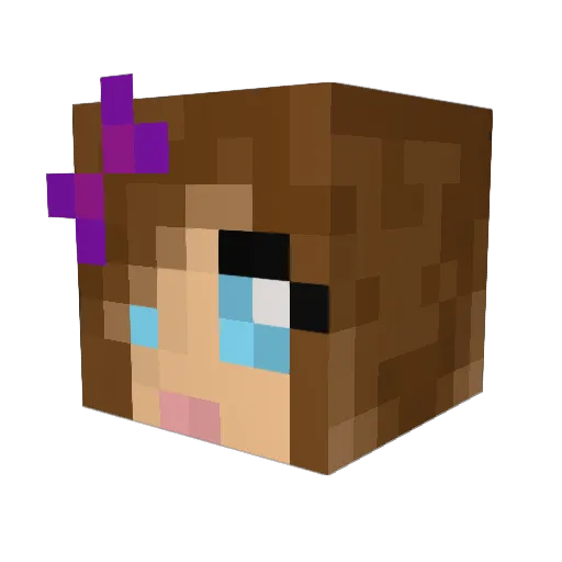 Bambibjorn Minecraft avatar head, 3D render