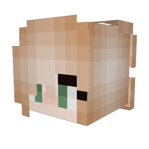 Bambie3O Minecraft avatar head, 3D render