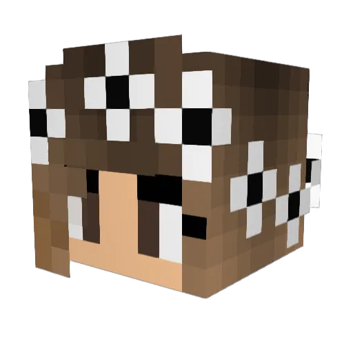 BambieBoo Minecraft avatar head, 3D render