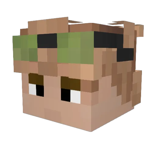 BambieMuffin Minecraft avatar head, 3D render