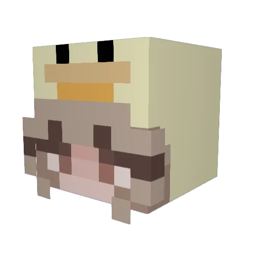 Bambii7 Minecraft avatar head, 3D render