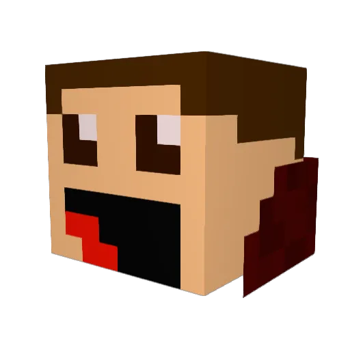Bambik1337 Minecraft avatar head, 3D render