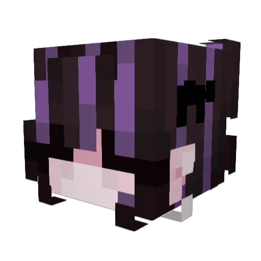 Bambilina Minecraft avatar head, 3D render