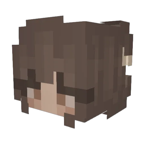 Bambjna Minecraft avatar head, 3D render