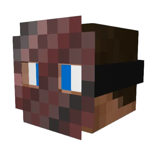 Bambo18 Minecraft avatar head, 3D render